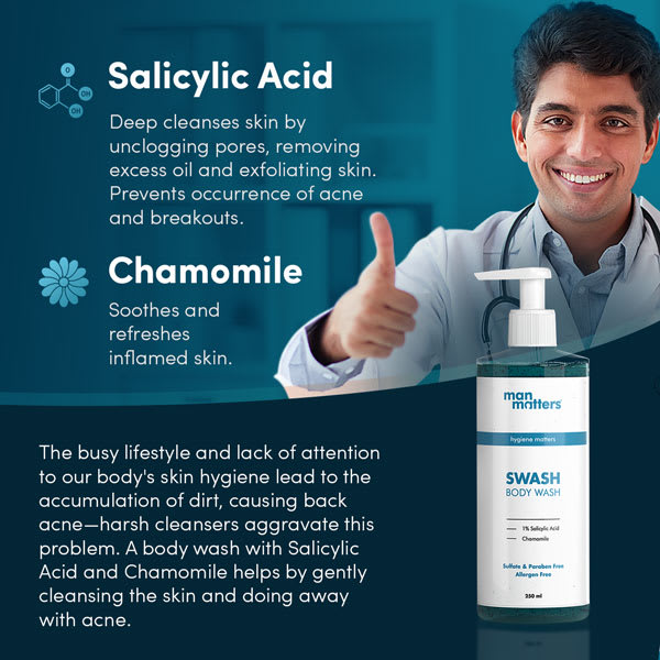 Buy Salicylic Acid Body Wash Exfoliating Shower Gel for Men